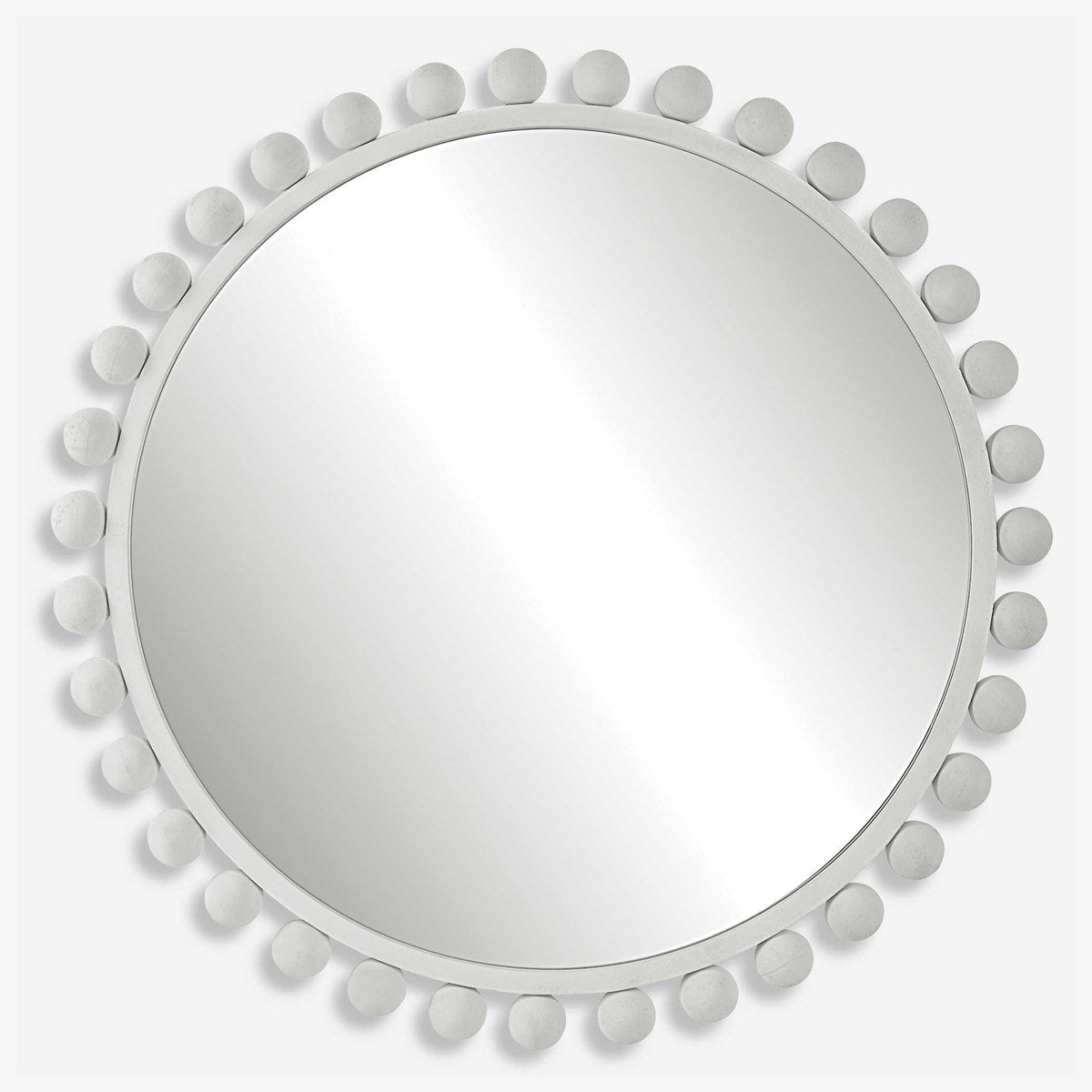 CYRA ROUND MIRROR, WHITE