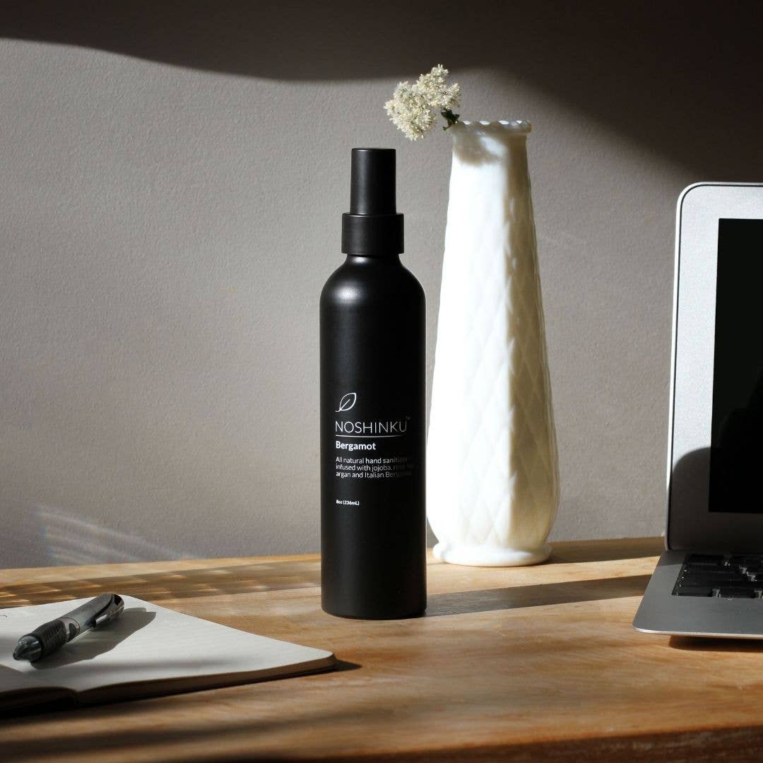 ORGANIC BERGAMOT ALUMINUM TABLETOP NOURISHING HAND SANITIZER