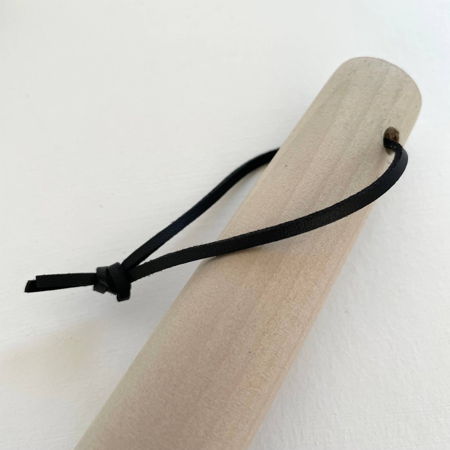 Japanese hinoki cypress wood pestles w/ leather loop