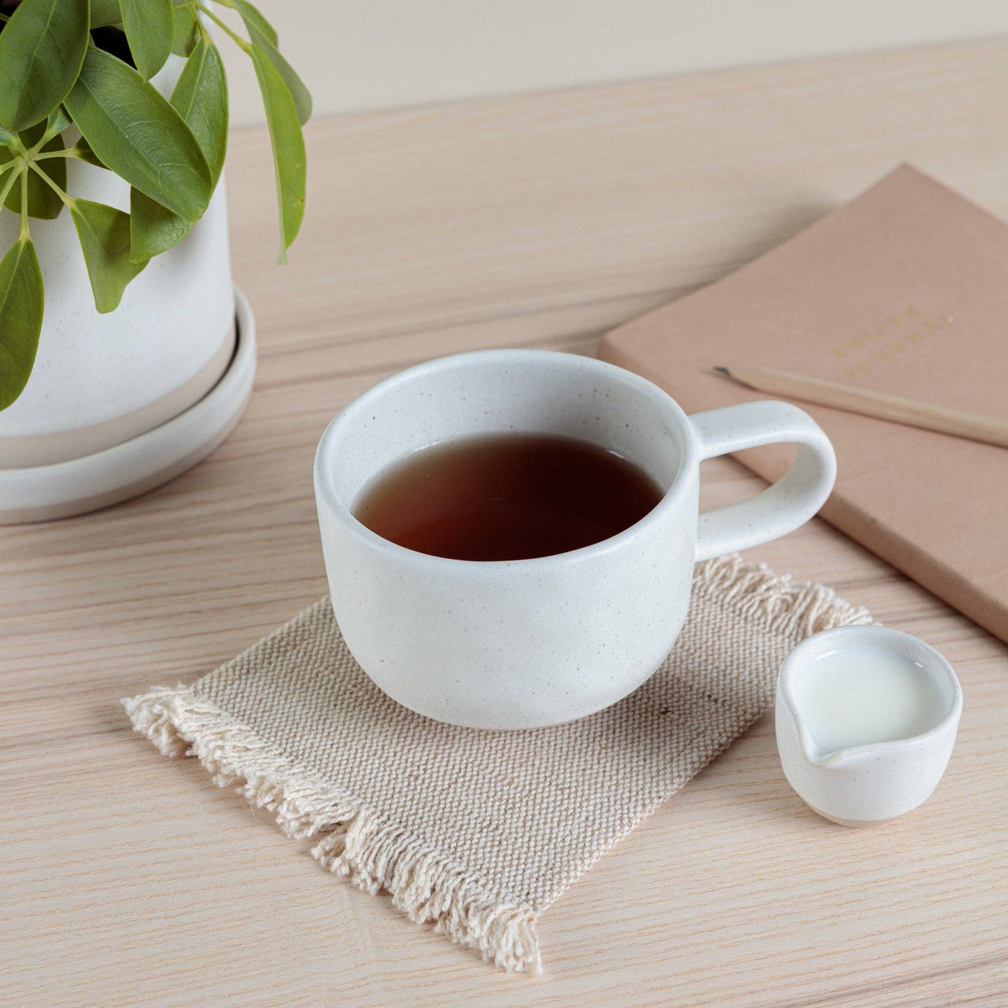 Organics Small Milk Jug Set Of 2 - Oatmeal