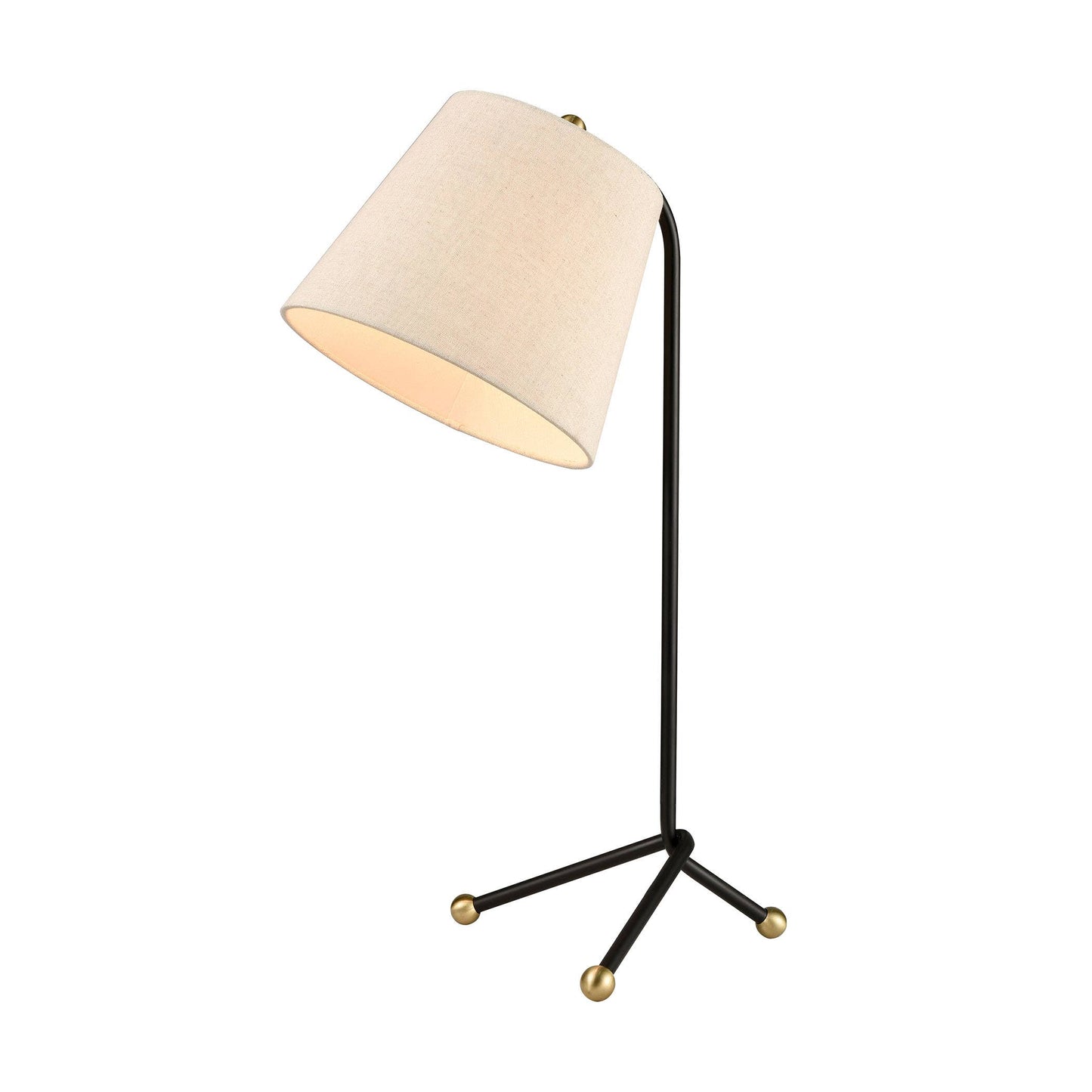 Pine Plains Tbl Lamp: Metal / Black, Antique Brass