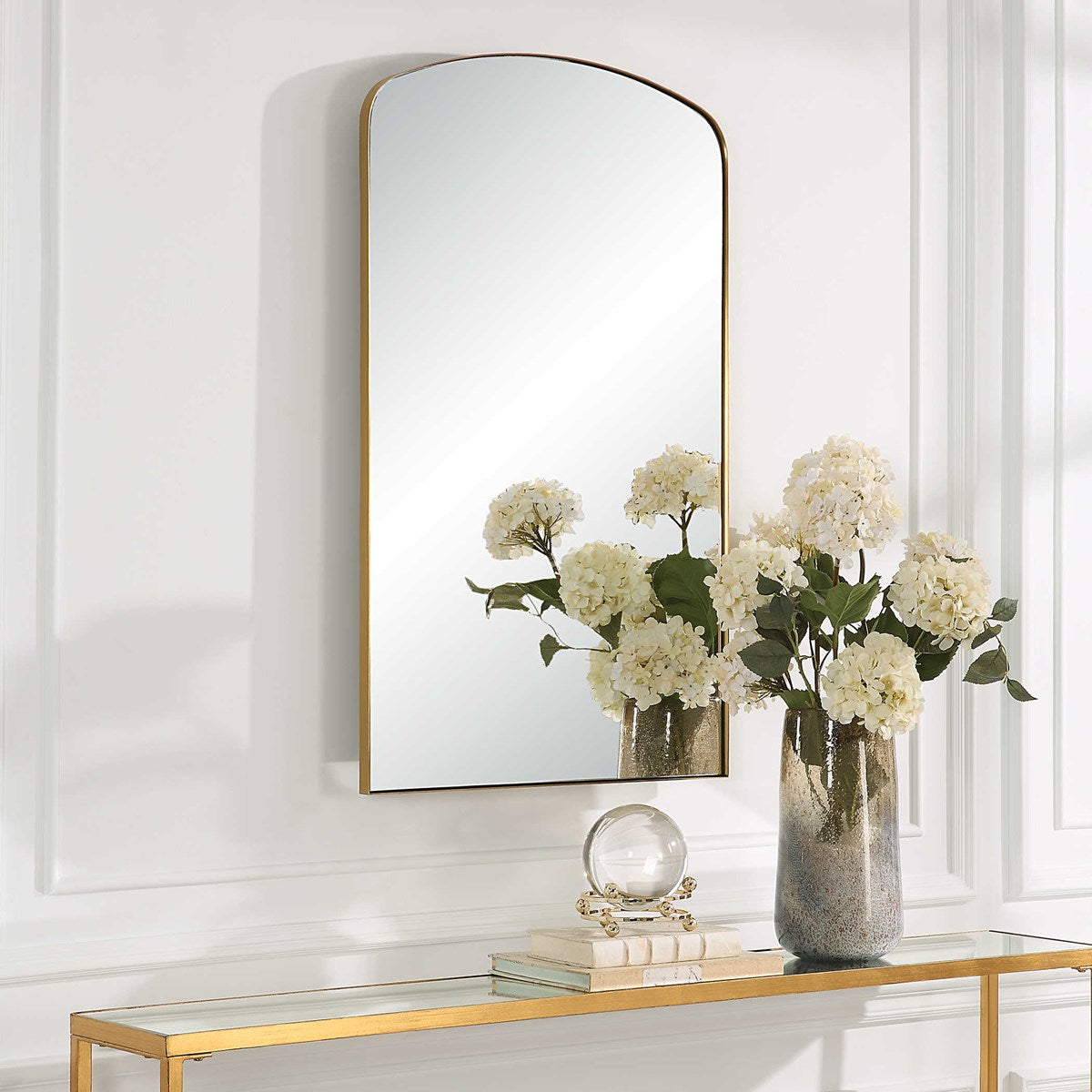 TORDERA ARCH MIRROR, BRASS