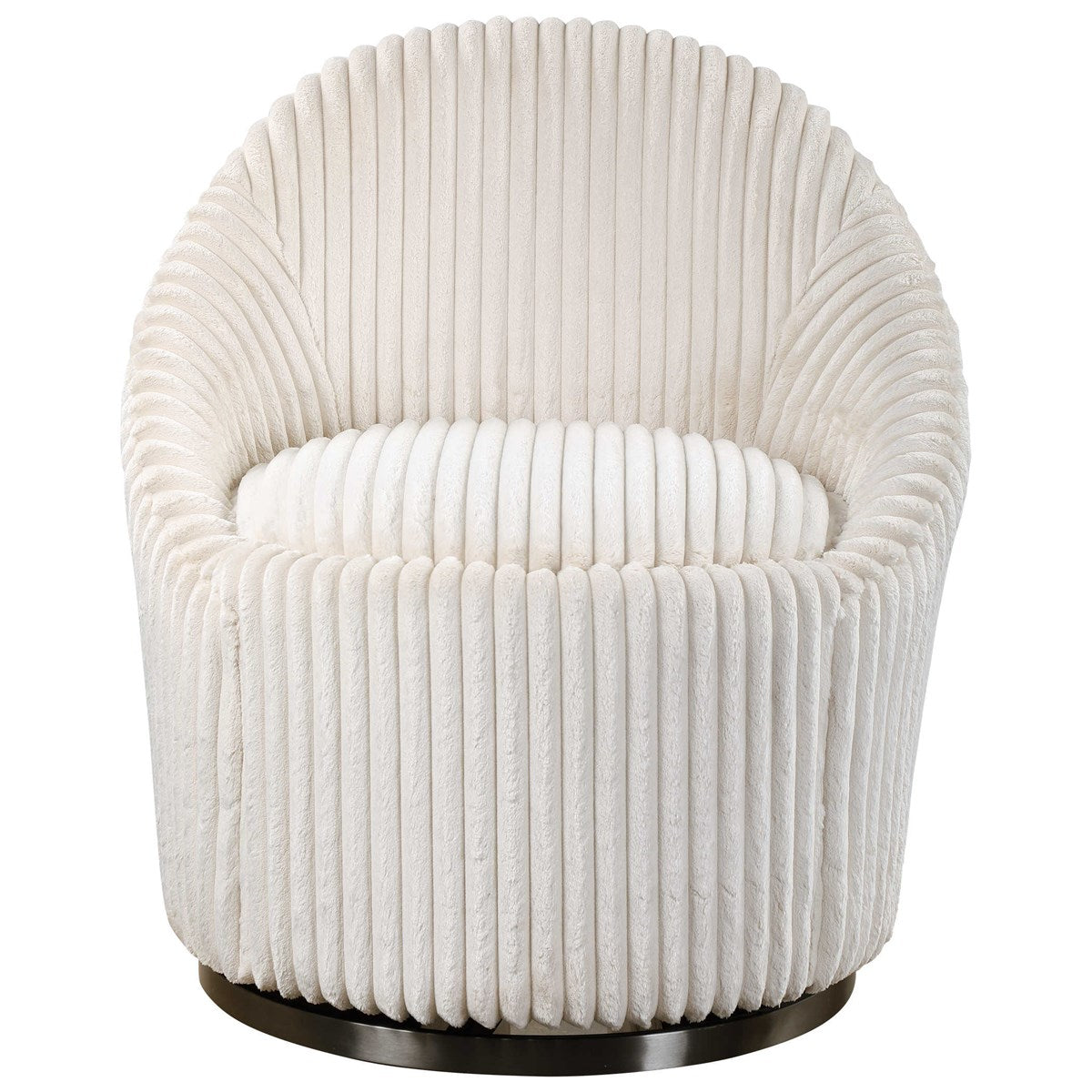 CRUE SWIVEL CHAIR, IVORY