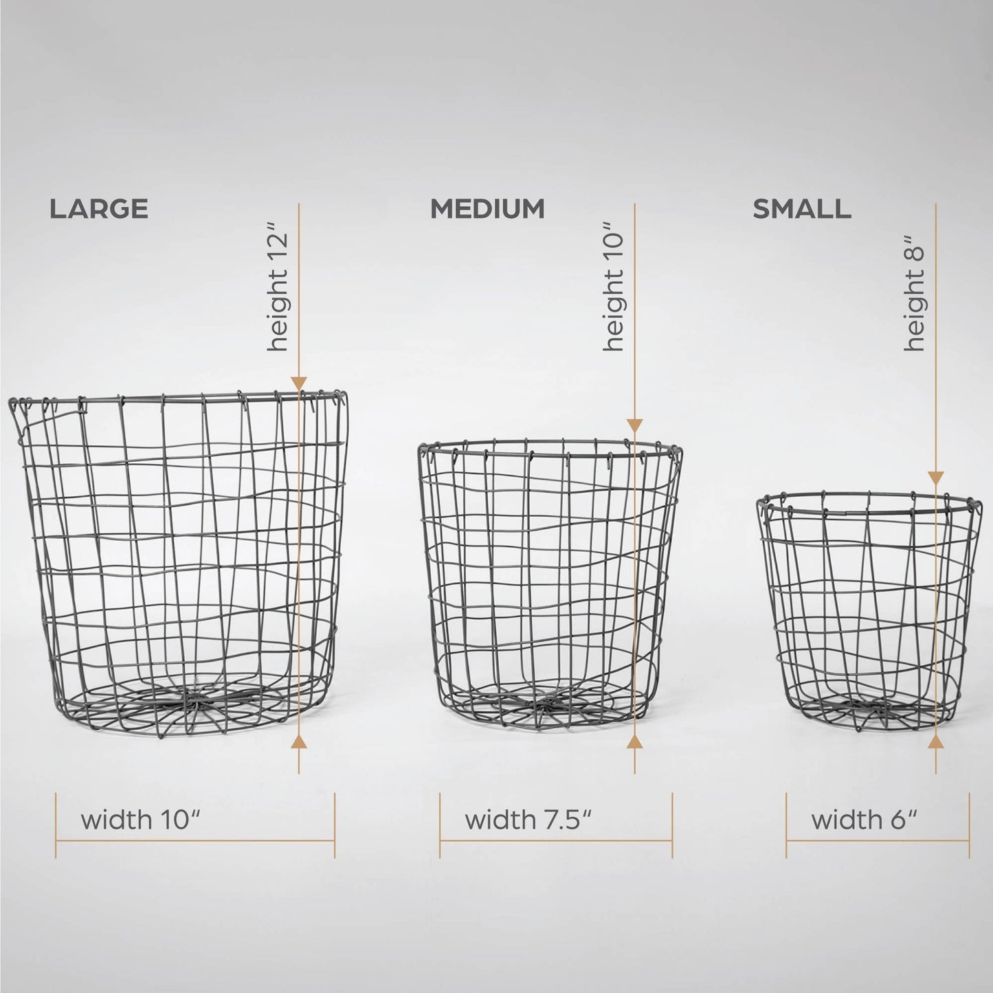 Round Iron Basket: Medium