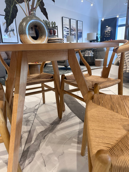 White Oak Round Dining Table