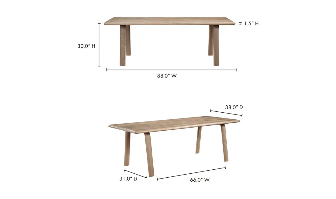 Malibu Dining Table - White