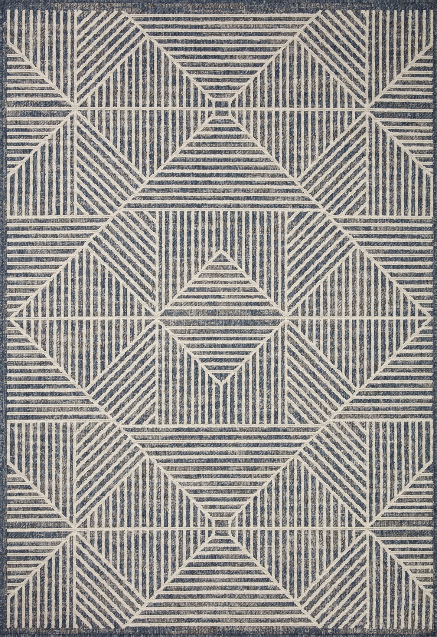 Rainier Rug - Denim / Ivory