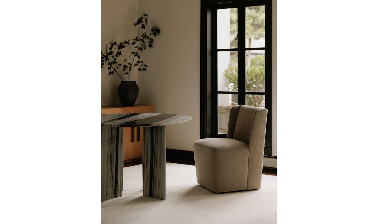 CORMAC ROLLING DINING CHAIR - Warm Sand