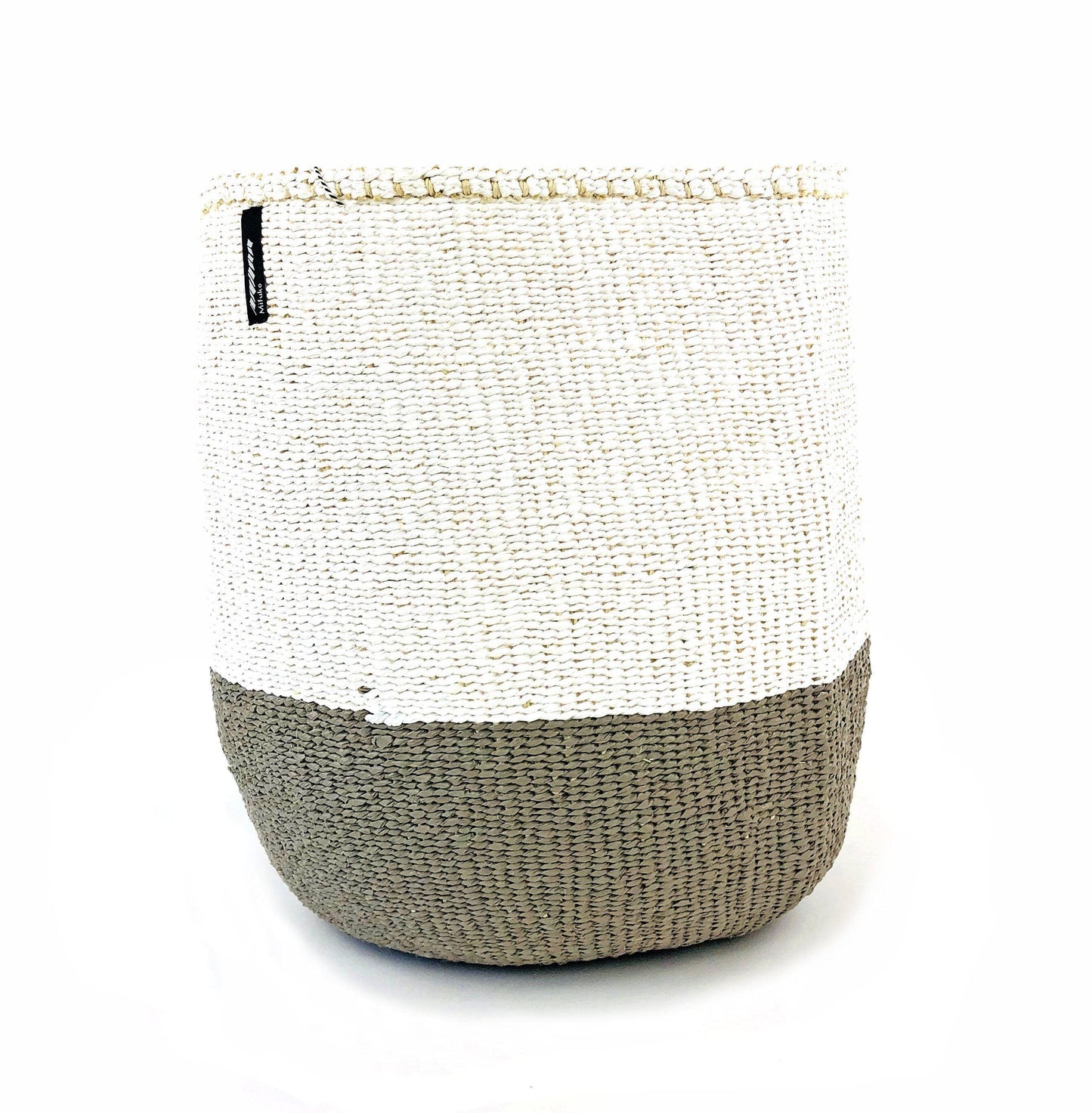 Kiondo basket | White and warm grey duo L